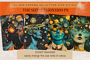 CELESTIAL PEOPLE JUNK JOURNAL PAGES, a Person Illustration by Daring Digies (Thumbnail 4 of 8)