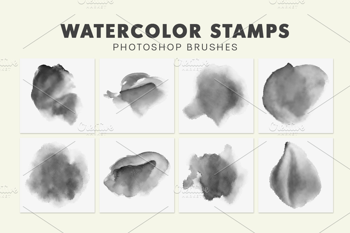 20 Watercolor Photoshop Brushes, a Brush Add-On by AB-TheDesigner (Photo 2 of 4)