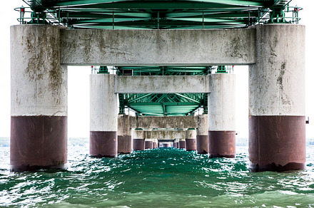 Under the Mackinac Bridge