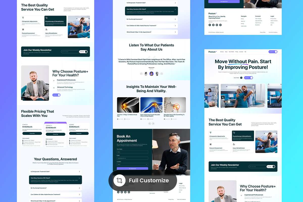 Posture+ - Chiropractic Landing Page preview 2