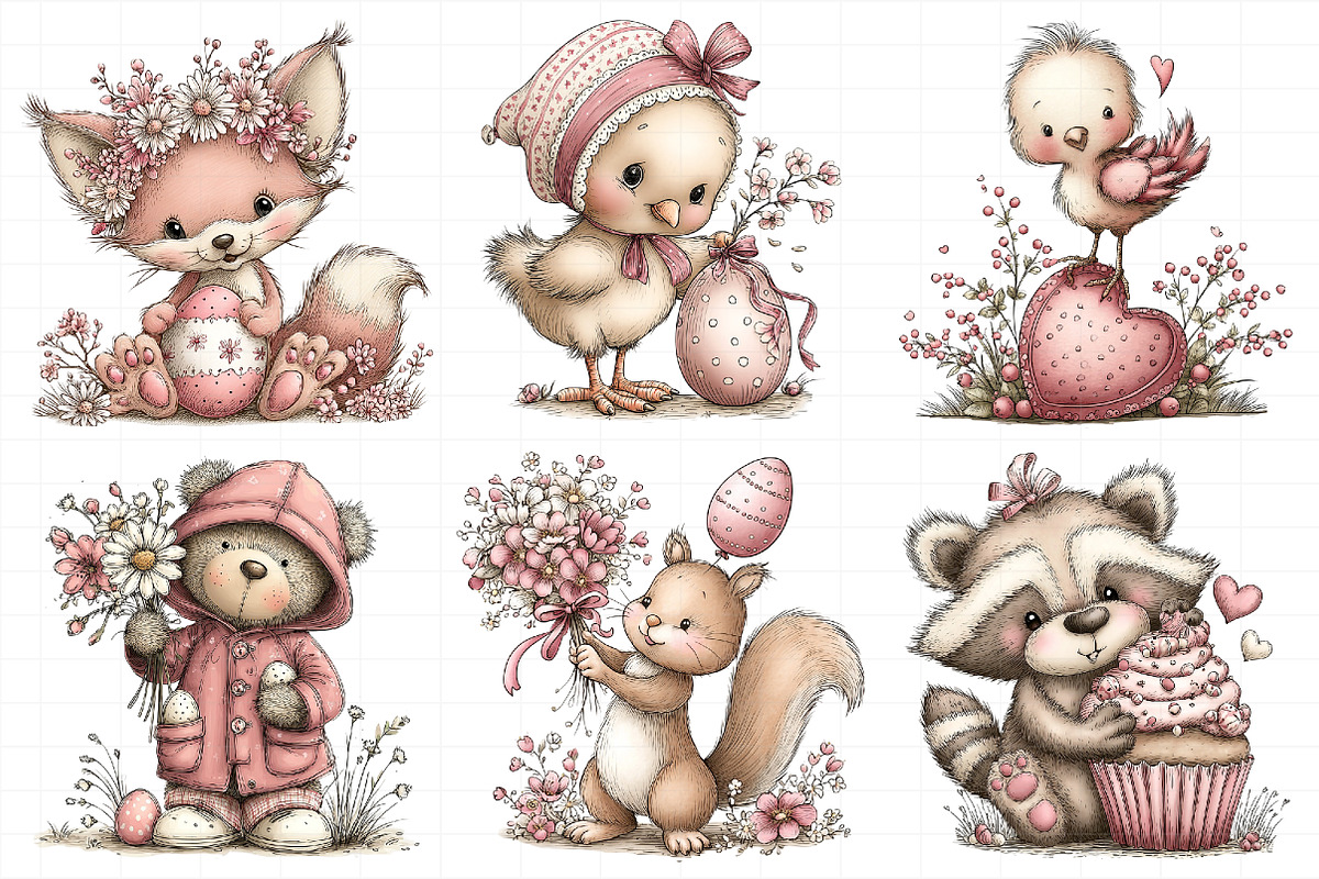 Whimsical Easter Animal Clipart, an Illustration by Daily.Designs (Photo 4 of 8)