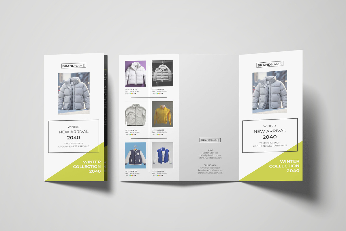 Winter Fashion Trifold Brochure, a Brochure Template by retrographix (Photo 1 of 5)