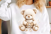Watercolor Teddy Bear Clipart, an Illustration by SinaCreation (Thumbnail 9 of 11)