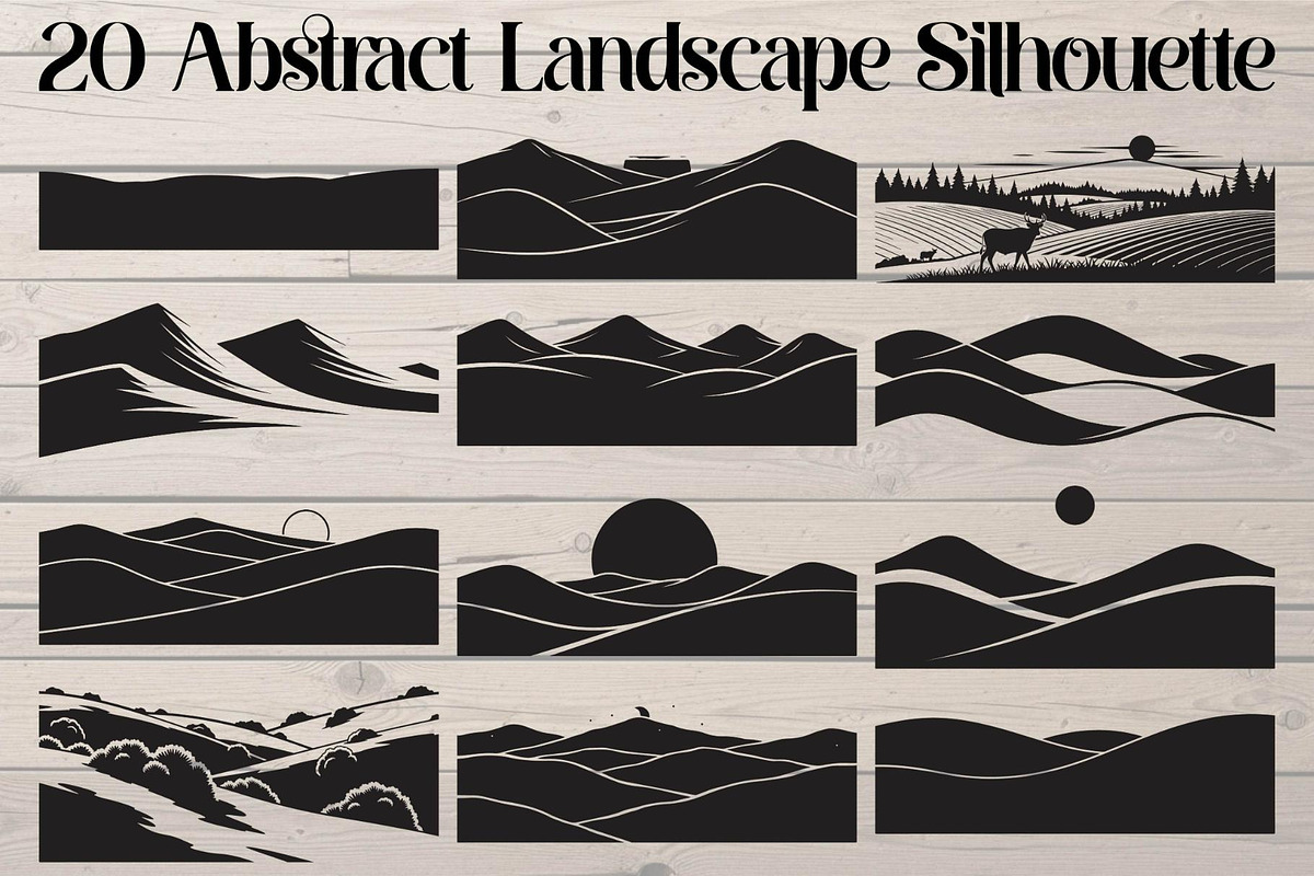 Abstract Landscape Silhouette, an Object Graphic by Designer_Momina (Photo 1 of 20)