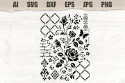 Stencil Floral Rose Ornament, an Object Illustration by MARYCRAFTIRIA (Thumbnail 1 of 3)