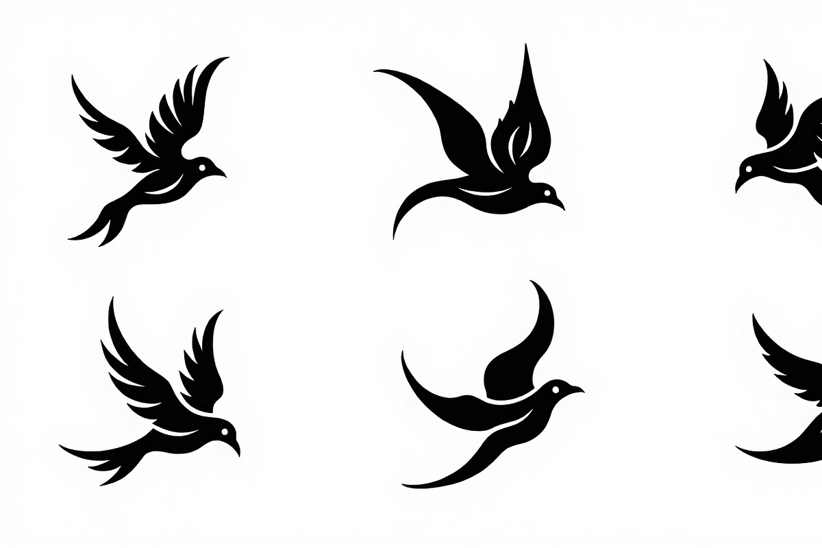 Flying Bird Silhouette Bundle, an Illustration by Designs_River (Photo 8 of 10)