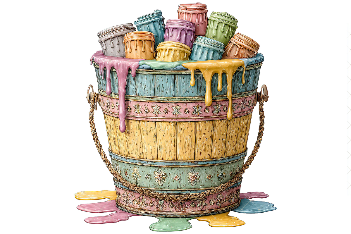 Paint Bucket Clipart PNG, an Illustration by Memories By Lea (Photo 16 of 18)