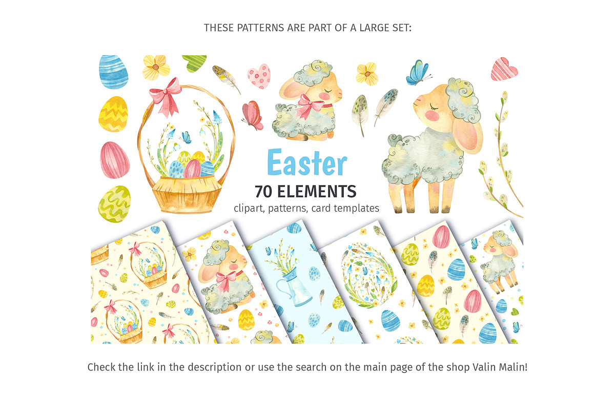 Easter Seamless Pattern, Cute Sheep, a Pattern Graphic by Valin Malin (Photo 8 of 8)