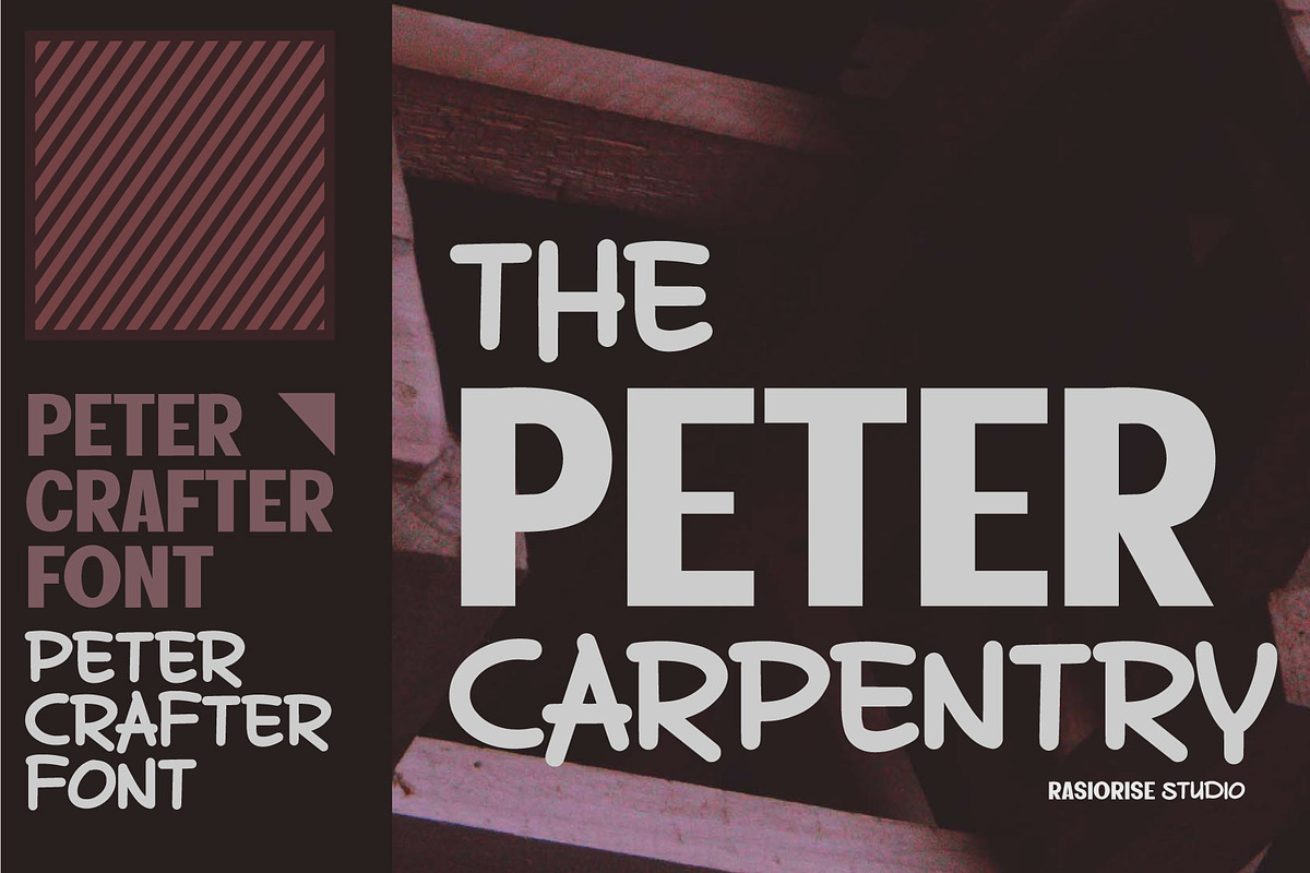Peter Crafter a Font Duo, a Sans Serif Font by Rasiorise Studio (Photo 3 of 12)