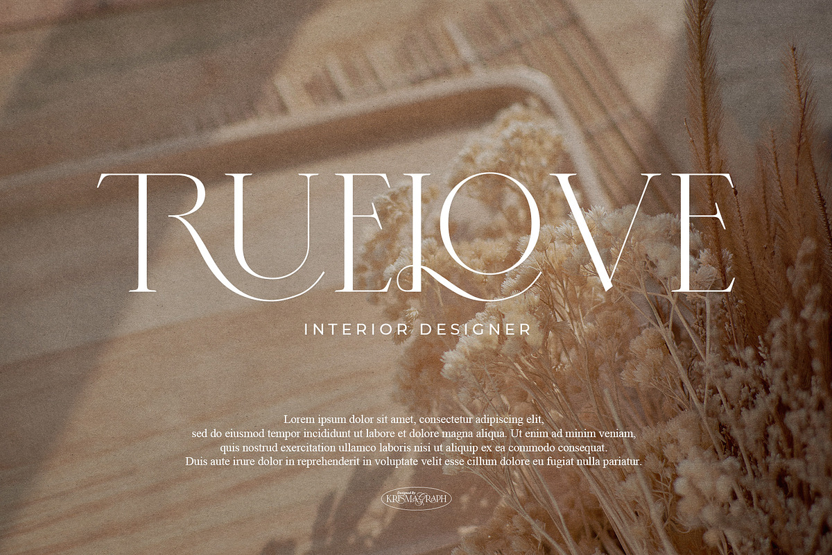 Virgoun | Ligature Serif Typeface, a Serif Font by Krismagraph (Photo 10 of 12)