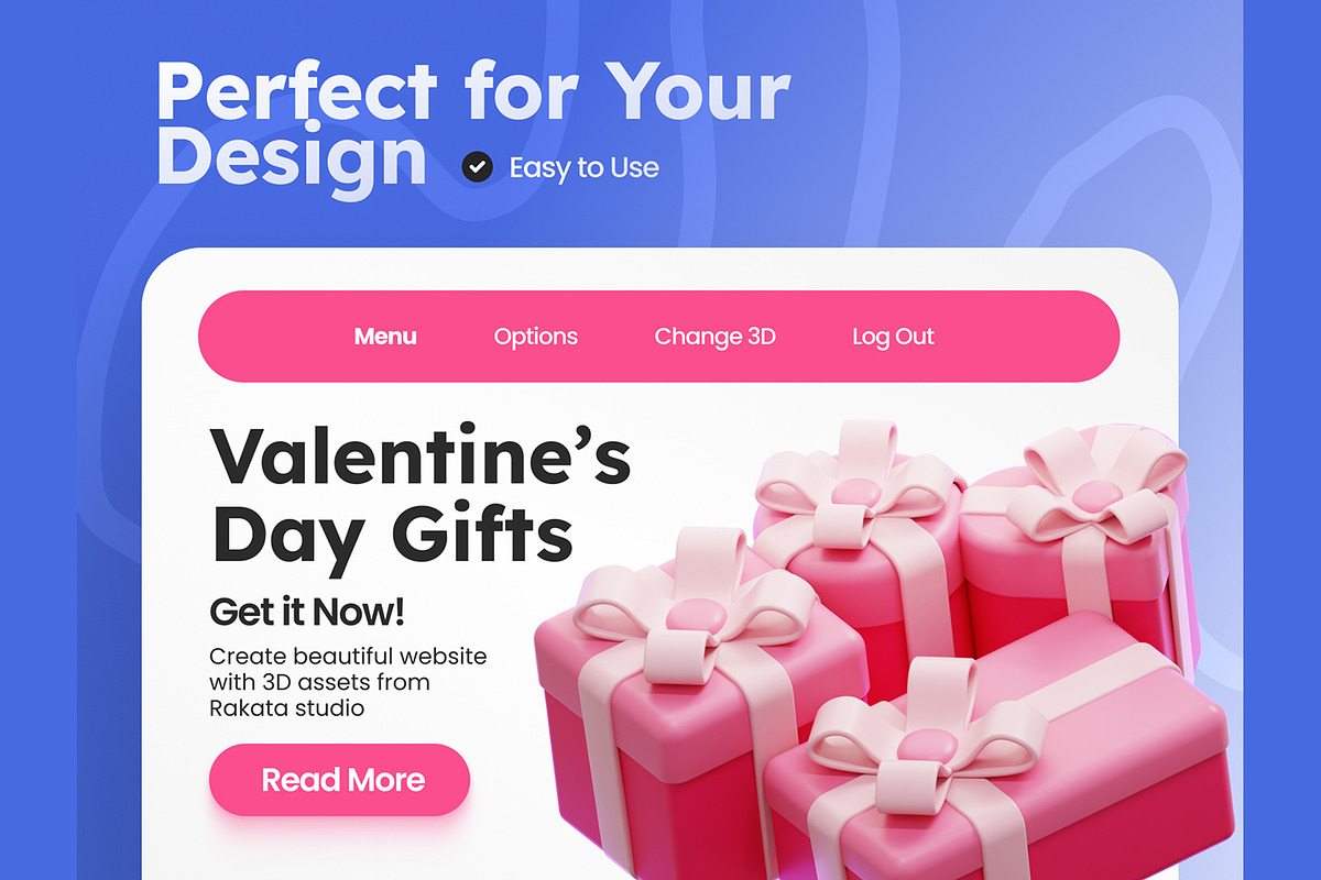 Valentine's Day 3D Icons, an Object 3D Model by Rakata Studio (Photo 4 of 7)