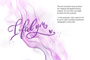 Galaxy Alcohol Ink Brushset, a Brush Add-On by Letter Elfa Studio (Thumbnail 5 of 11)