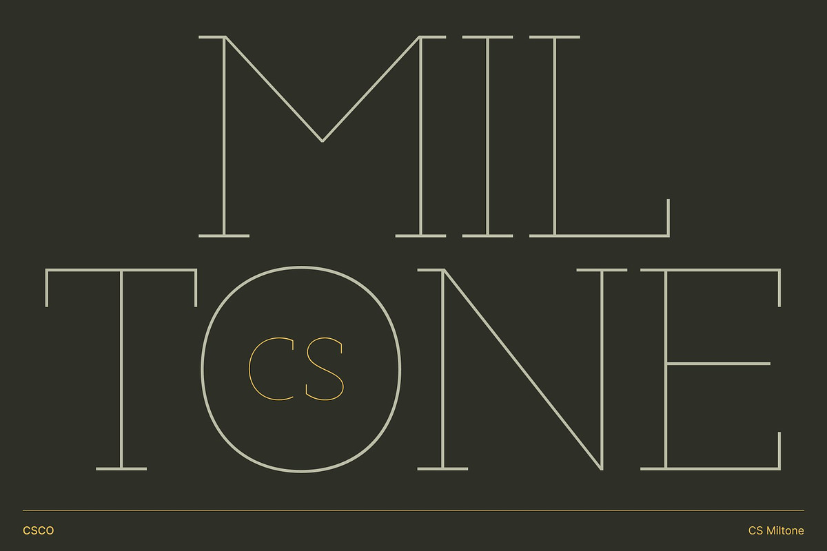 CS Miltone – Thin Slab Serif, a Serif Font by Craft Supply Co. (Photo 1 of 8)