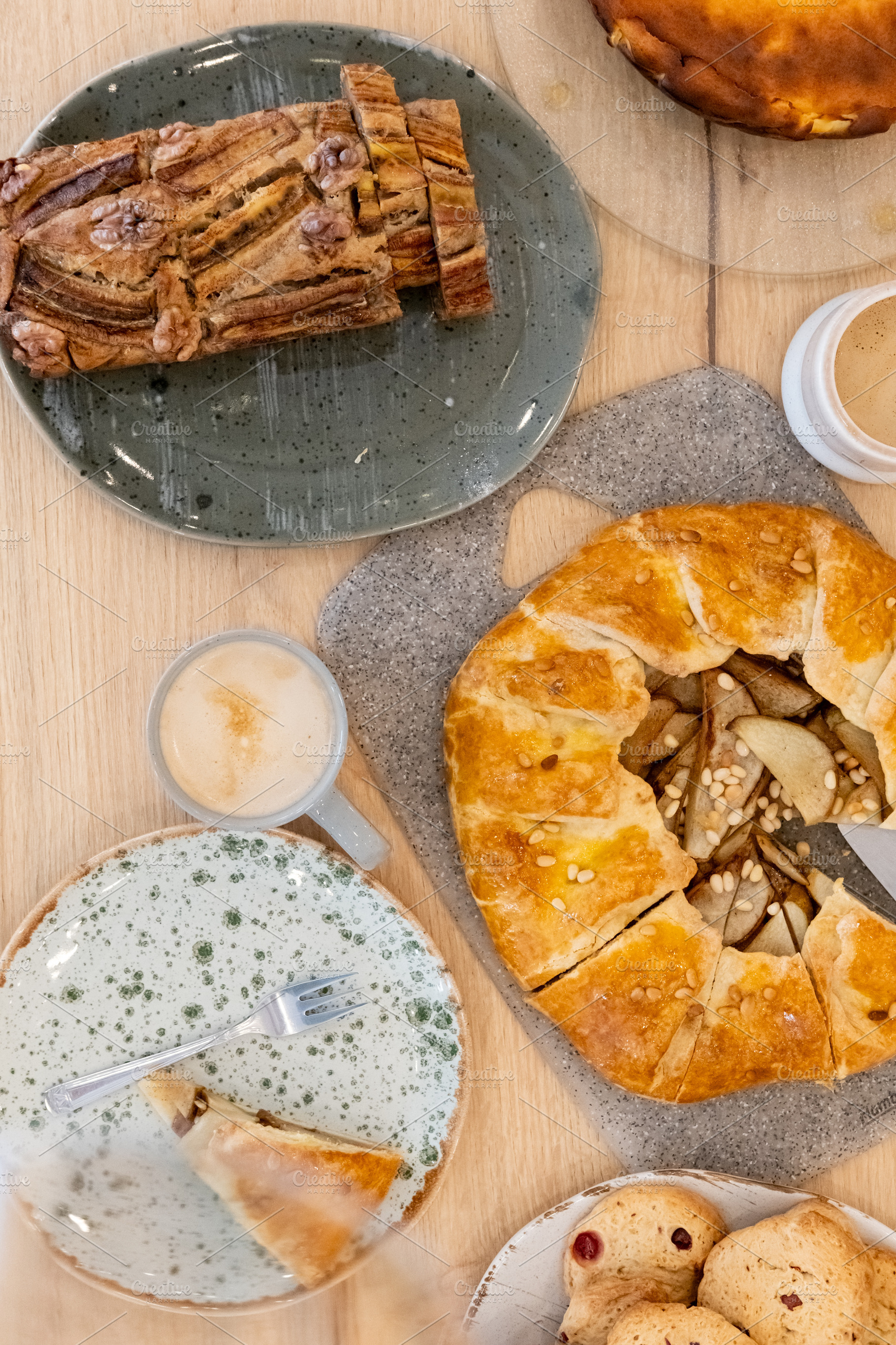 Pastry assortment sweet dessert home breakfast pie, a Food & Drink Photo by Photo Drive Studio
