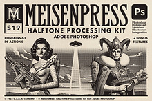 Meisenpress Halftone Processing Kit by  in Brushes & More