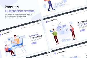 Flat Website Illustrations