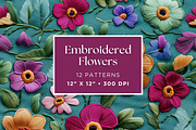 Embroidered Flowers Texture Patterns, a Pattern Graphic by Artful Assets Boutique (Thumbnail 1 of 4)