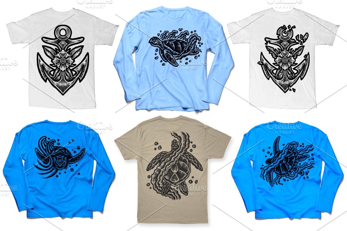 100 Tattoo-Style Tee Designs, an Object Illustration by Design by sebrodbrick (Photo 28 of 34)