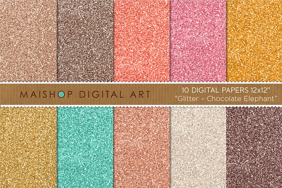 Digital Paper Glitter preview 4