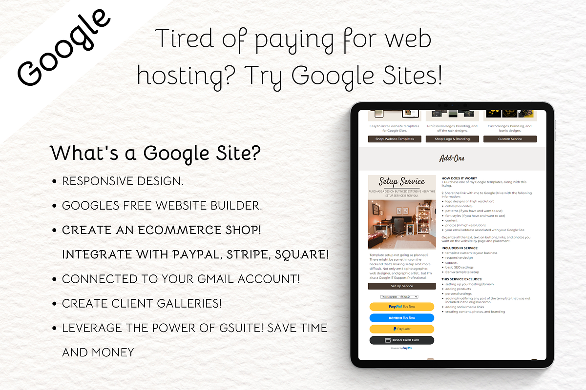Google Sites Theme | The Barber, a Templates & Theme by She Designs Things (Photo 4 of 8)