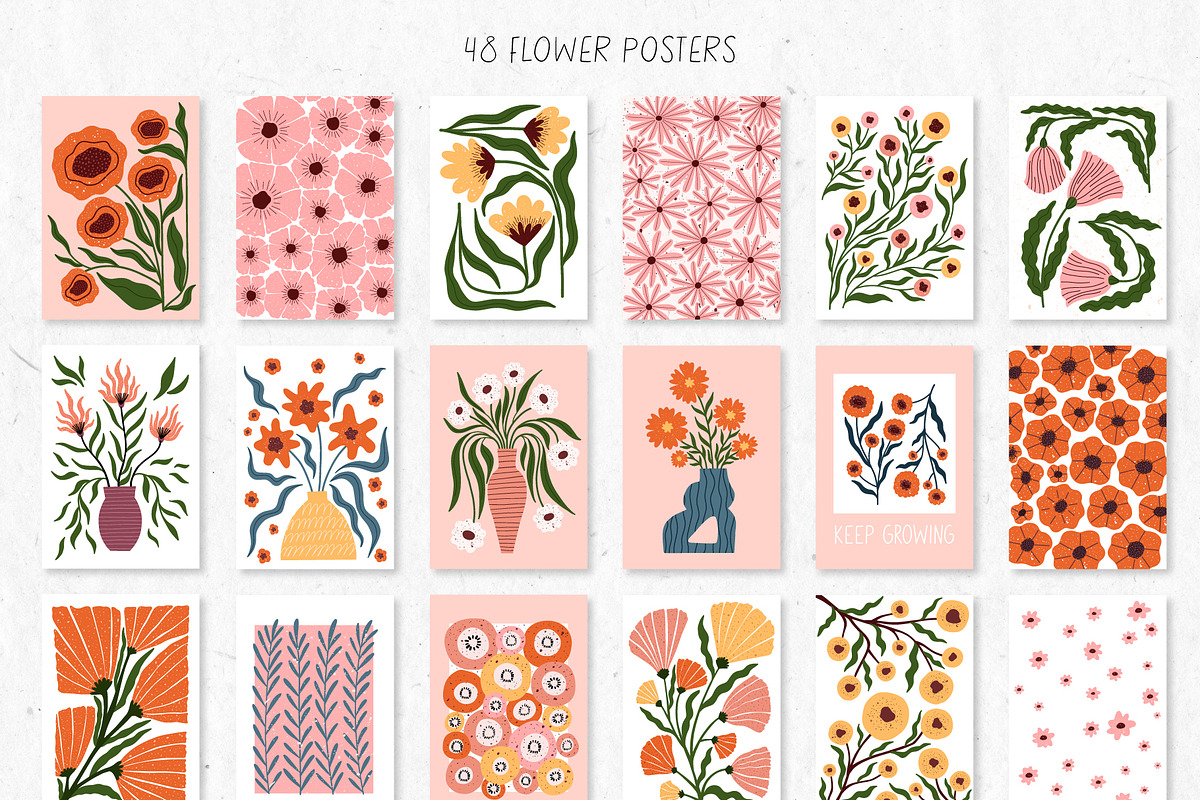 Modern Bloom | Floral Art Posters 1, a Decorative Illustration by roskque (Photo 6 of 10)