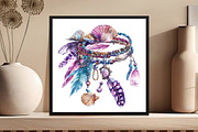 Watercolor Boho Summer ClipArt, an Illustration by DreamCafeArt (Thumbnail 5 of 5)