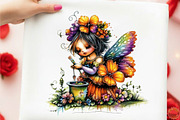 Whimsical Spring Fairy Clipart, an Illustration by designcity5 (Thumbnail 5 of 5)