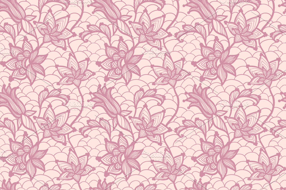 lace seamless floral patterns preview 5