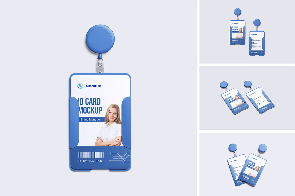 Id Card Holder Mockup, a Product Mockup by Riel Concept (Photo 1 of 5)