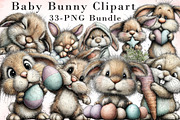 Baby Bunny Clipart, an Illustration by Libby Wishes (Thumbnail 1 of 7)