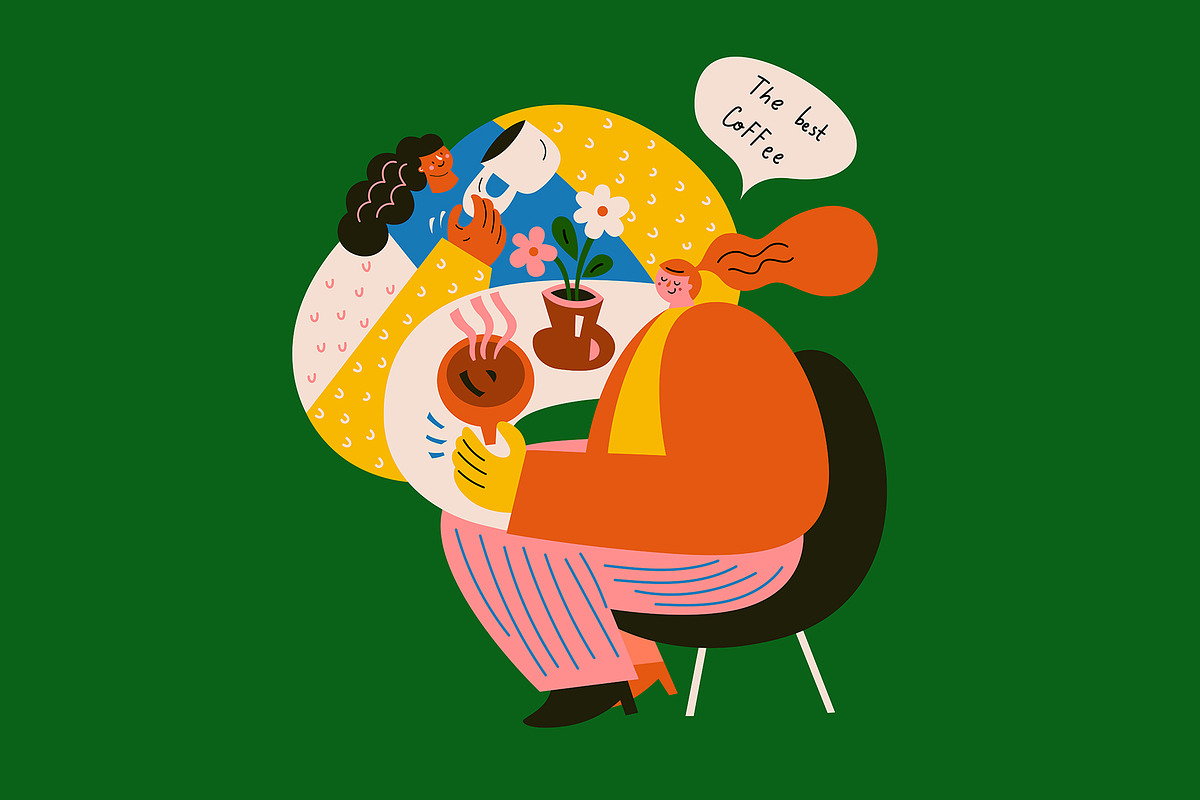 Coffee time, a Person Illustration by MoleskoStudio (Photo 9 of 15)