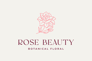 flower rose beauty line art logo, a Branding & Logo Template by Blazybone