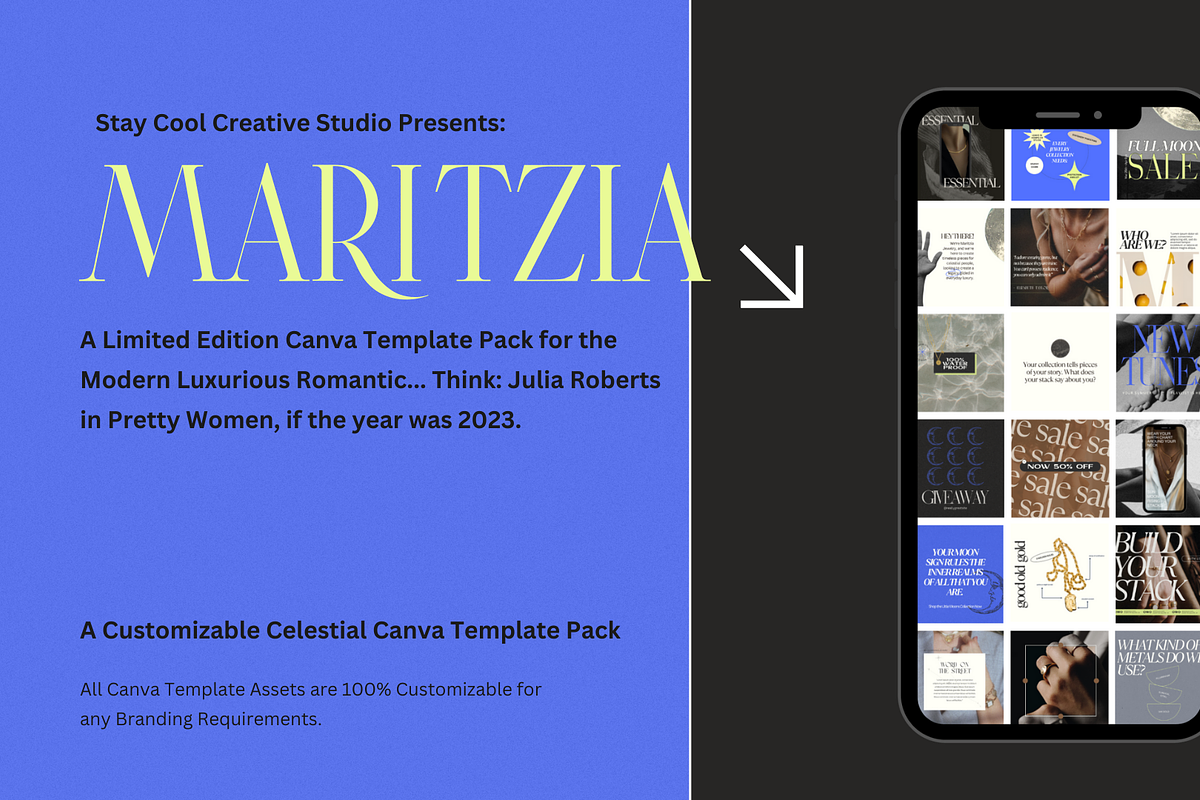 Maritzia, Canva Brand Kit & Template, a Social Media Template by Stay Cool Creative Studio (Photo 1 of 10)