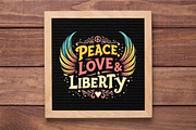 Peace, Love & Liberty SVG, an Illustration by Awieee1 (Thumbnail 4 of 4)