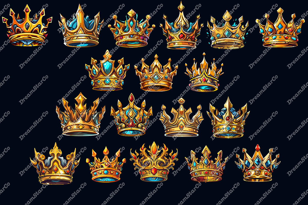 Luxury Golden Crown clipart, an Object Graphic by DreamerStarCo (Photo 3 of 6)