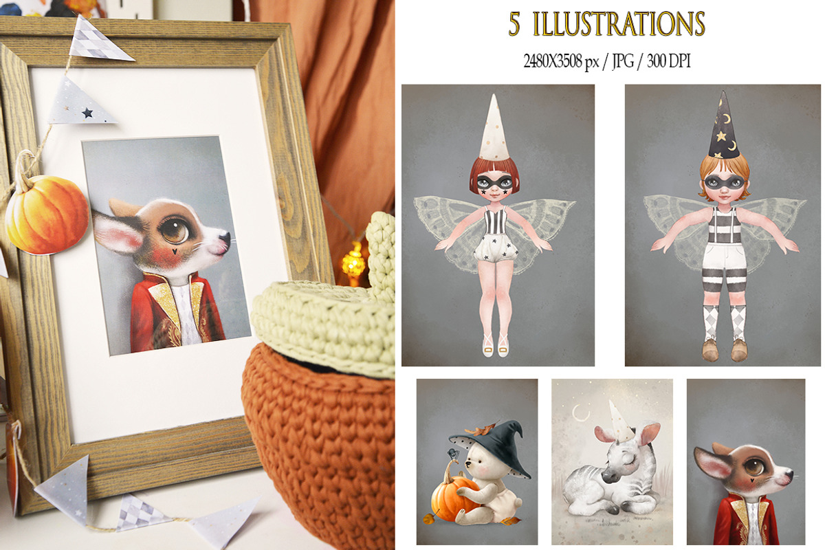 Vintage portrait/ paper dolls, an Animal Illustration by TanyaSchuka (Photo 2 of 8)