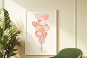 Watercolor Balloons Clipart Set, a Decorative Illustration by Sunshine Art (Thumbnail 4 of 8)