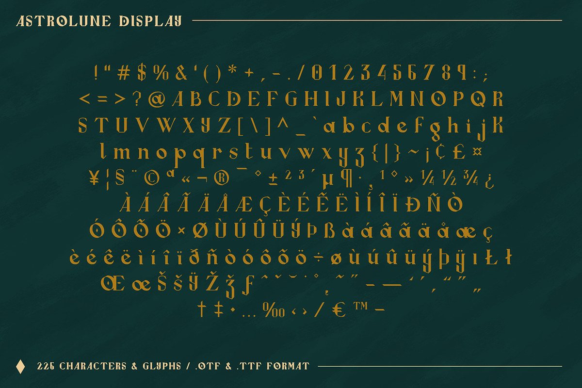 Astrolune Display - Fonts + extras, a Serif Font by Carole Chevalier (Photo 9 of 11)
