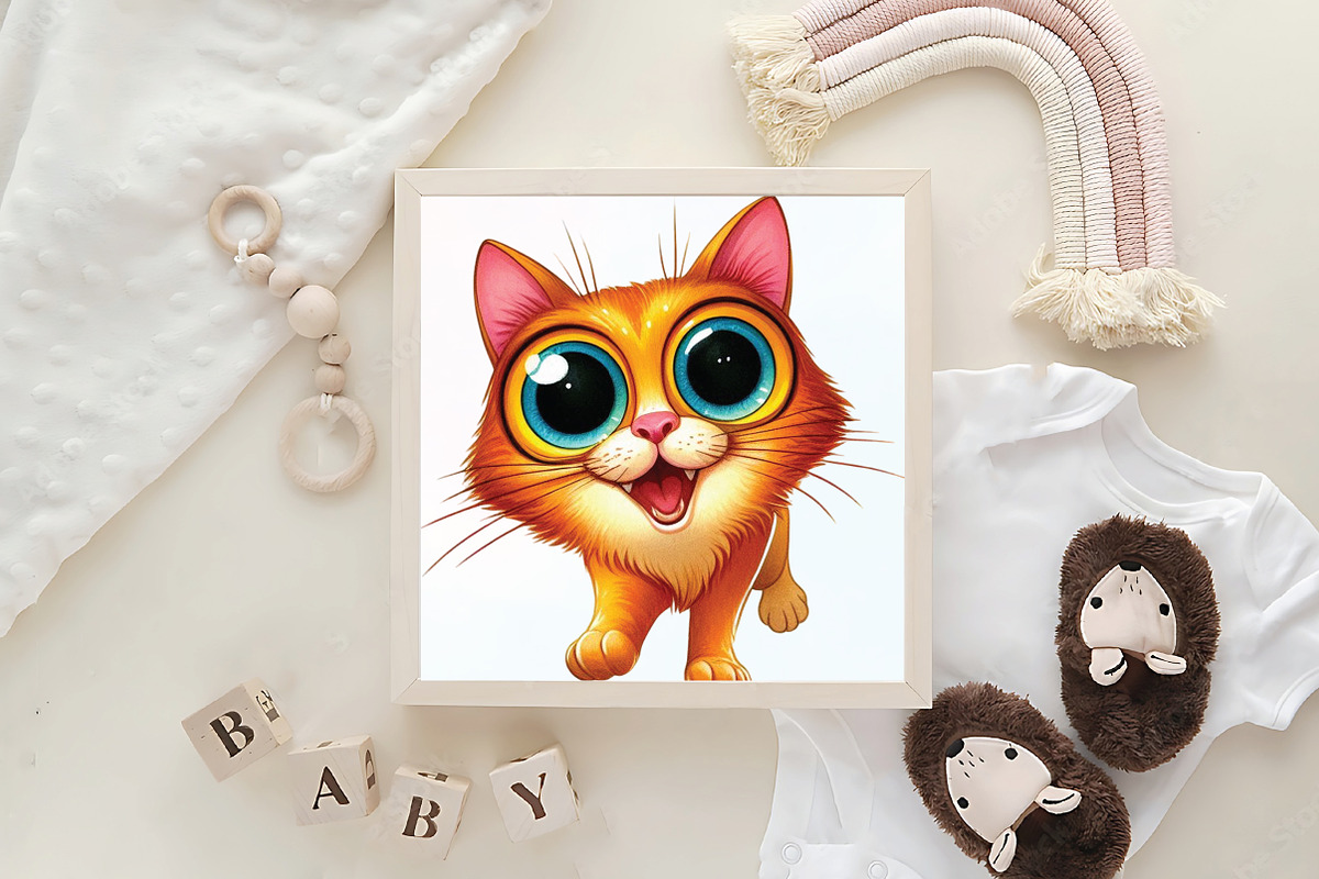 Funny Quirky Cats Clipart, an Illustration by CraftArtStudio (Photo 6 of 6)