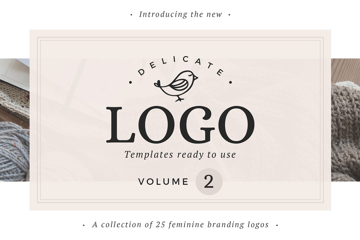 25 Delicate Feminine Logos - Vol 2, a Branding & Logo Template by Davide Bassu (Photo 1 of 6)