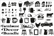 Modern farmhouse decor silhouette, an Illustration by Amazin_art (Thumbnail 1 of 35)