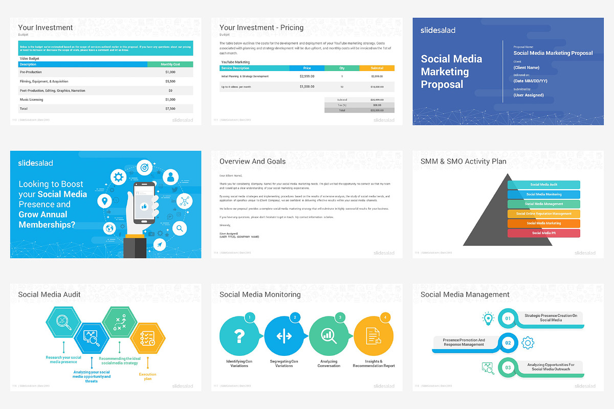 Top Digital Marketing Proposals PPT, a Presentation Template by SlideSalad (Photo 18 of 32)