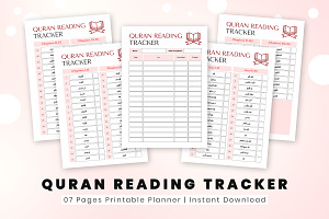 Printable Quran Reading Tracker