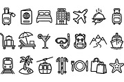 Travel Adventure Icon Set, an Illustration by designvectx (Thumbnail 2 of 3)