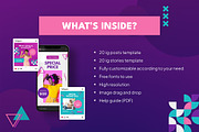 Techno Fun 2in1 Canva Template, a Social Media Template by Brandearth RRGraph (Thumbnail 6 of 6)