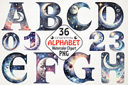 Celestial Alphabet Clipart, an Illustration by RobertsArt (Thumbnail 1 of 7)