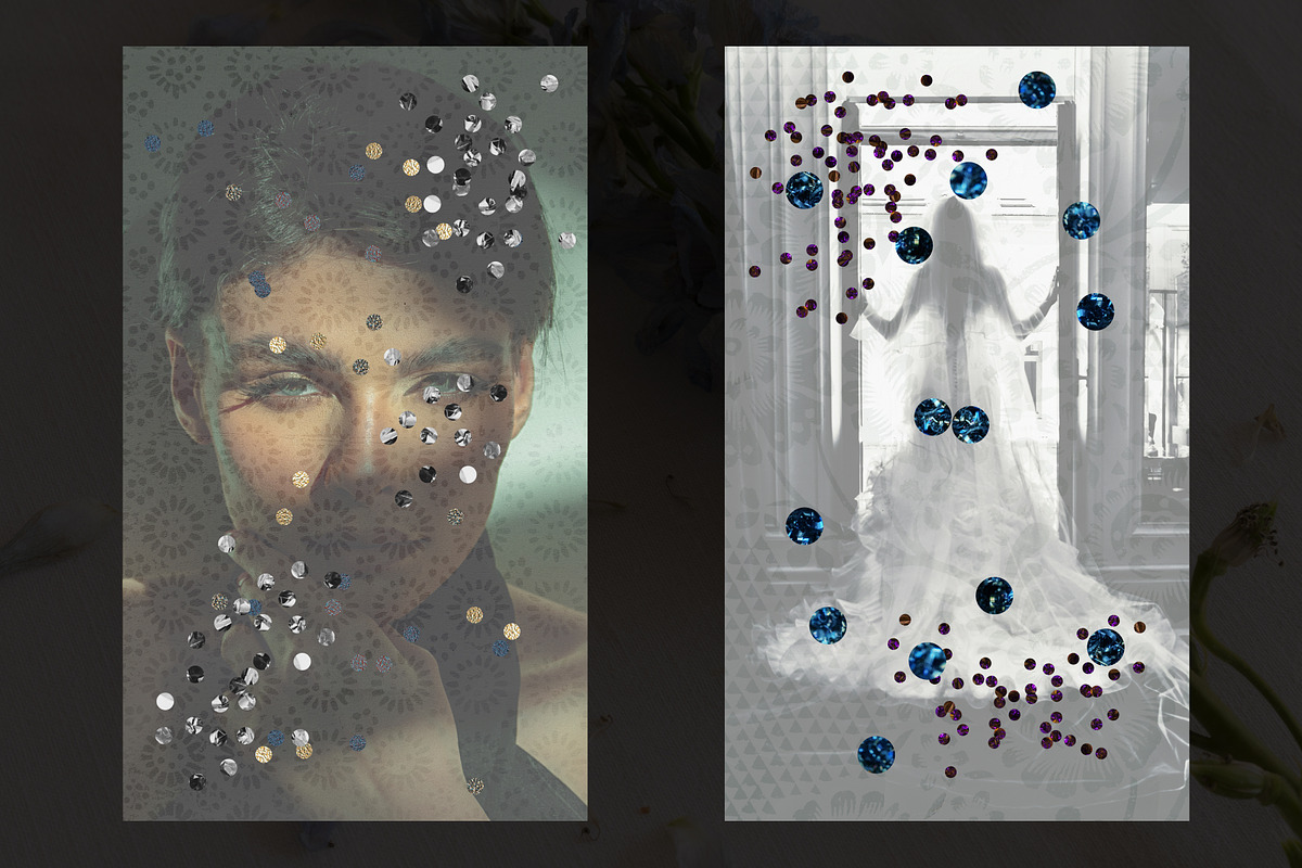 Damask Overlays & Crystal Dots, a Texture Graphic by Anzhelika (Photo 5 of 8)