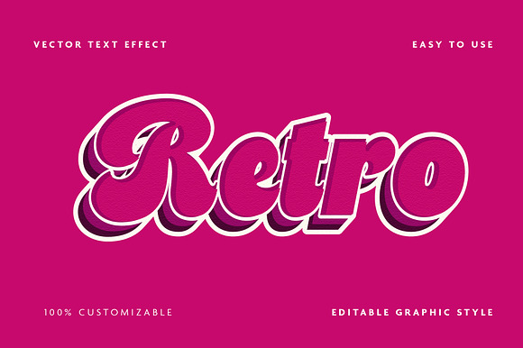 Retro Vintage Layered Text Effect preview 3