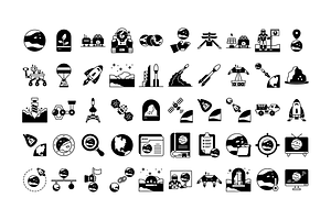 250 Mars Exploration Icons