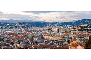 Panorama of Nice town - French Riviera, an Architecture Photo by Leonid Andronov
